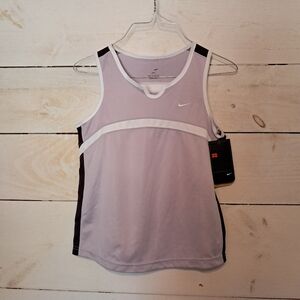 Nike Women's Tempo Dri-FIT White/Lavender Sleeveless Running Top Size Xtra Small
